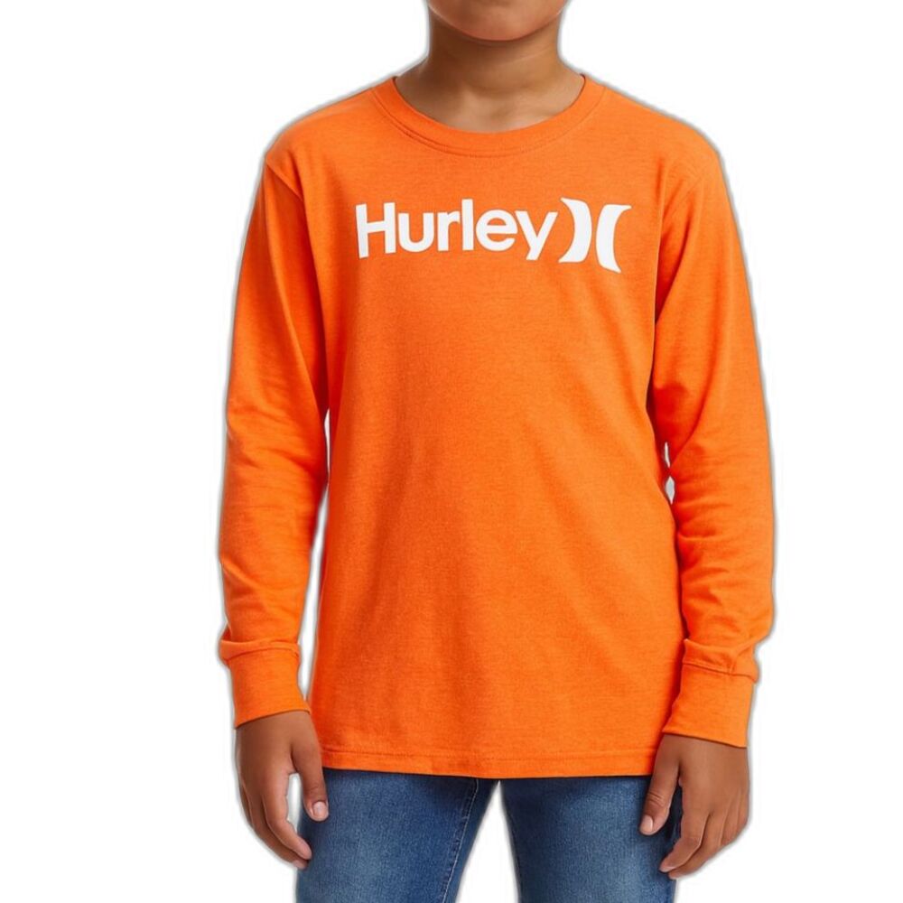 Hurley Boys Orange Long Sleeve T-Shirt | XL